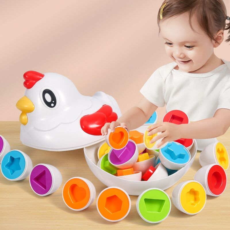 Brinquedo Educativo Sensorial 12 peças MatchingEggs